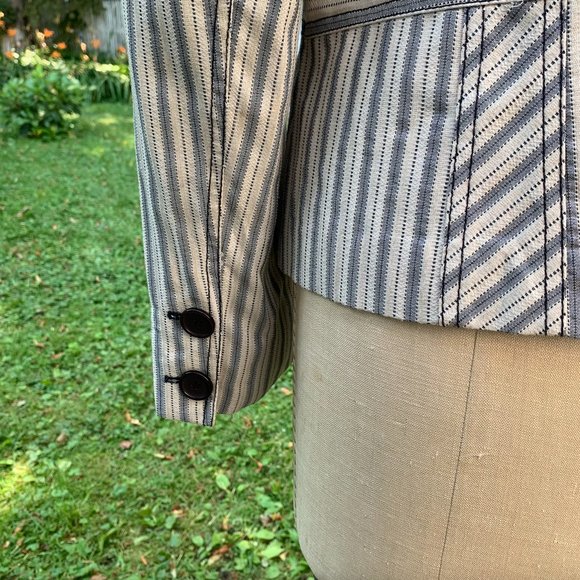 Bianca Nygard Cream/Grey StripedJacket - Picture 9 of 16